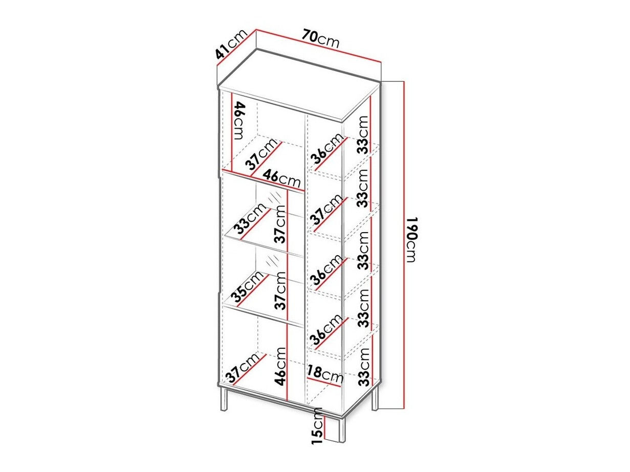 Bookcase Lomsore 106 (White)