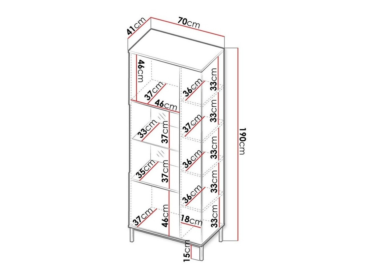 Bookcase Lomsore 106 (White)