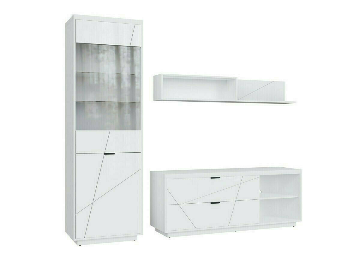 Living room set Fivale 113 (Glossy white + White)