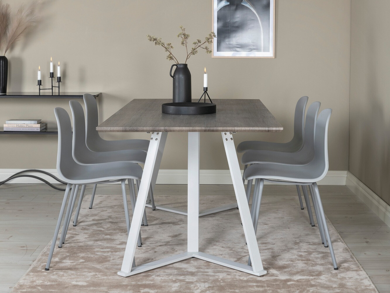 Table Dallas 372 (Grey + White)