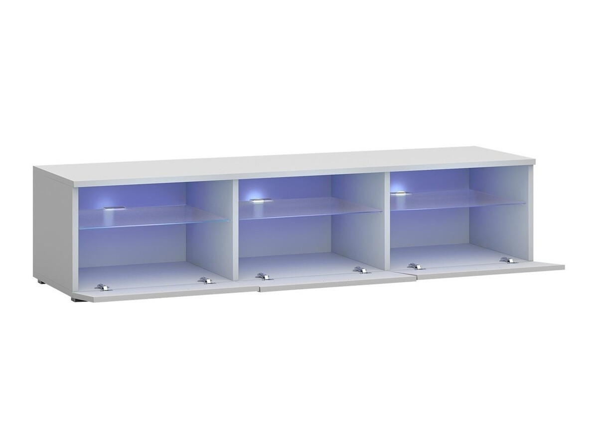 TV stand Uva I (White + Gloss grey)