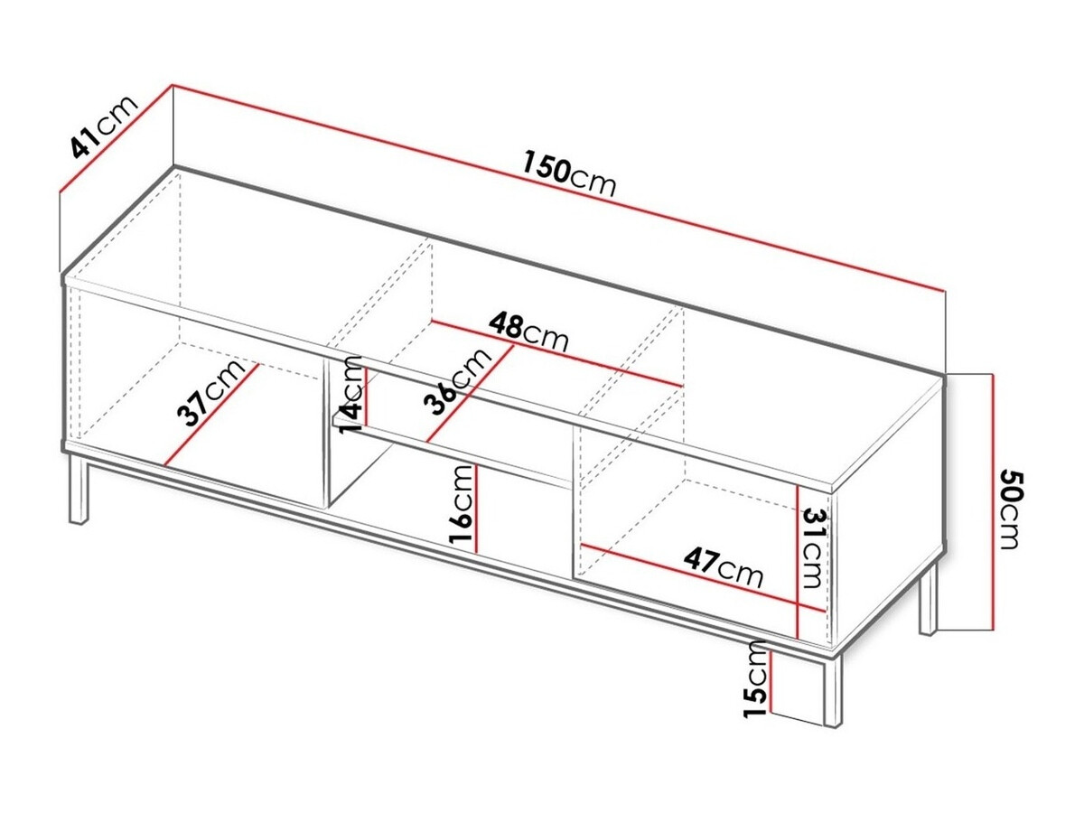 TV stand Lomsore 101 (Black)