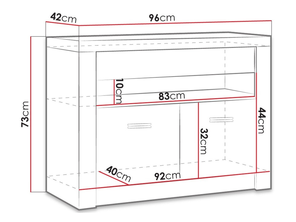 TV stand Serfeno 107 (Dark ash)