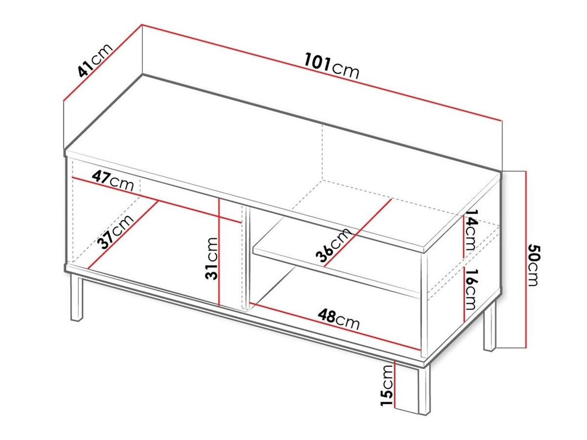 TV stand Lomsore 100 (Light wood)