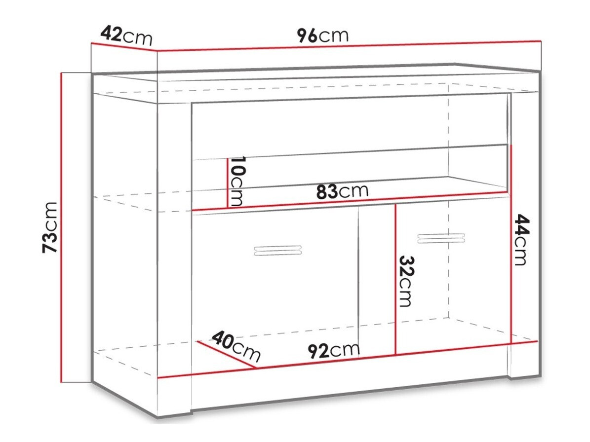 TV stand Serfeno 107 (Craft white)