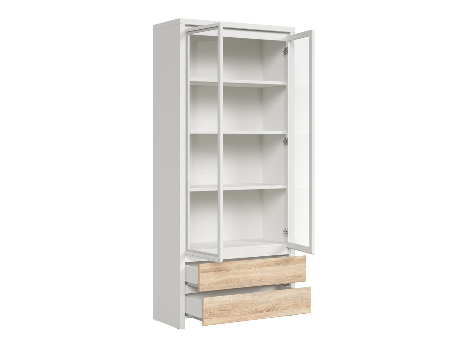 Bookcase Nolroma 113 (White + Sonoma oak)