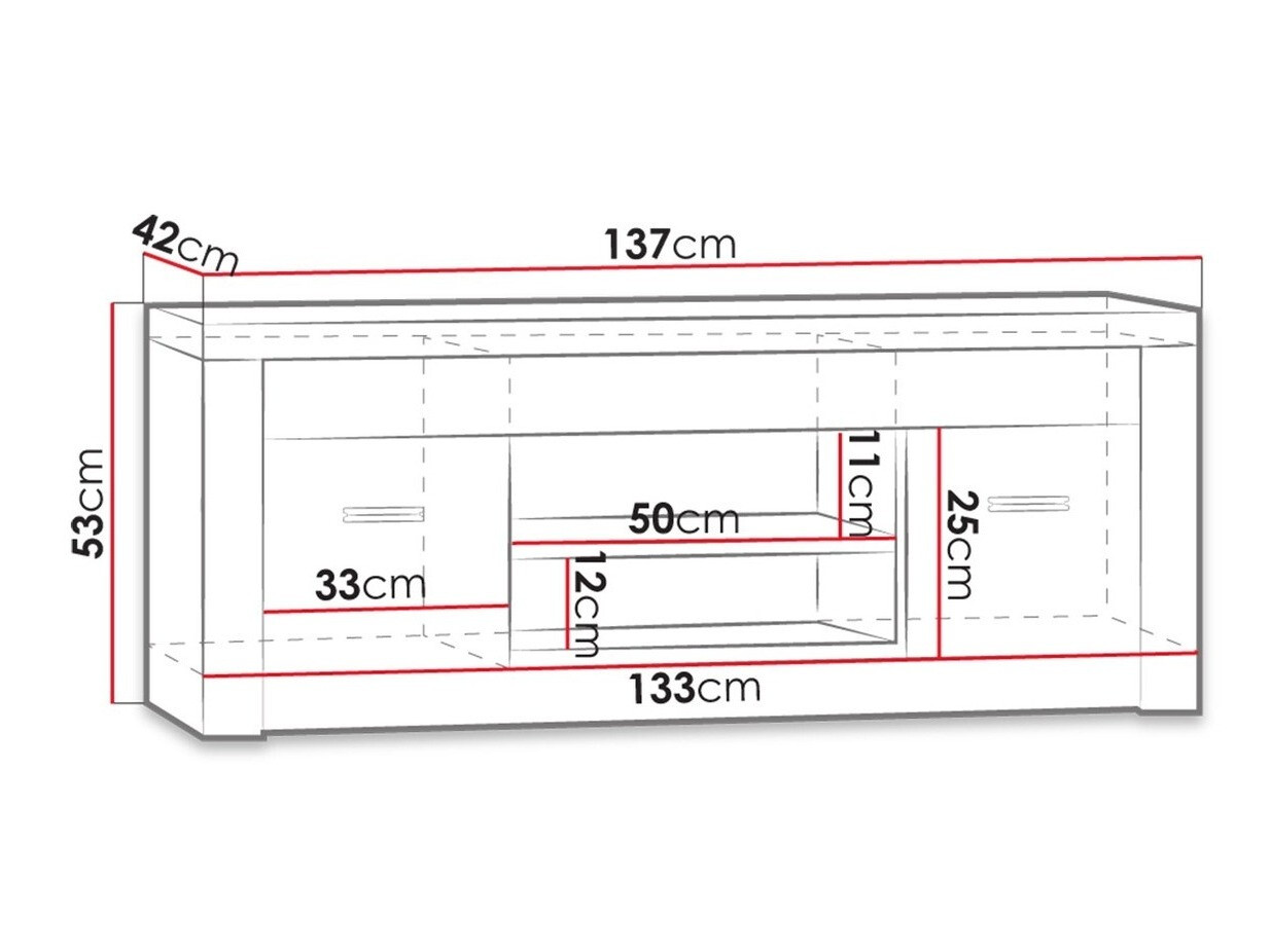 TV stand Serfeno 106 (Dark ash)