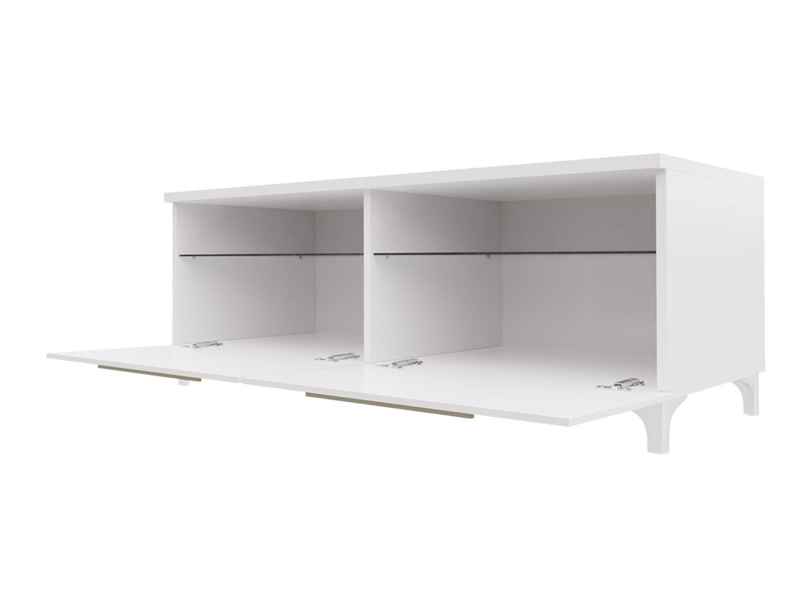 TV stand Uva V (White + Gloss grey)