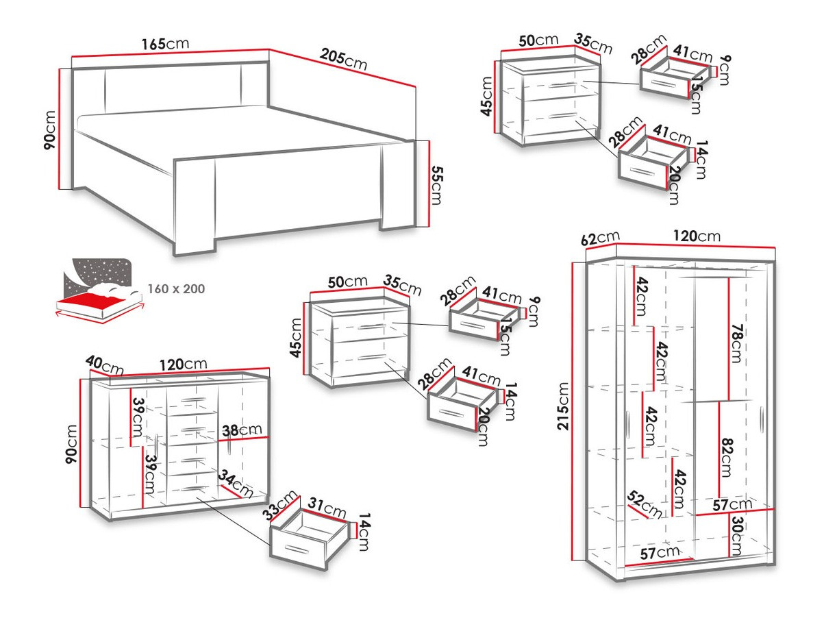 Bedroom set Catromi 112 (White)