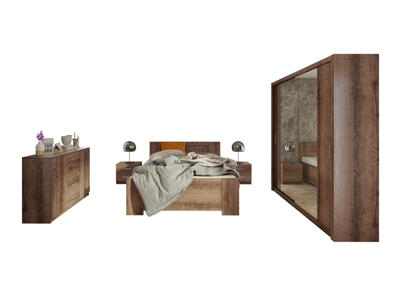 Bedroom set Catromi 114 (Monastery oak)