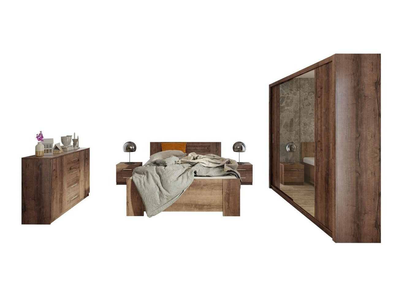 Bedroom set Catromi 115 (Monastery oak)
