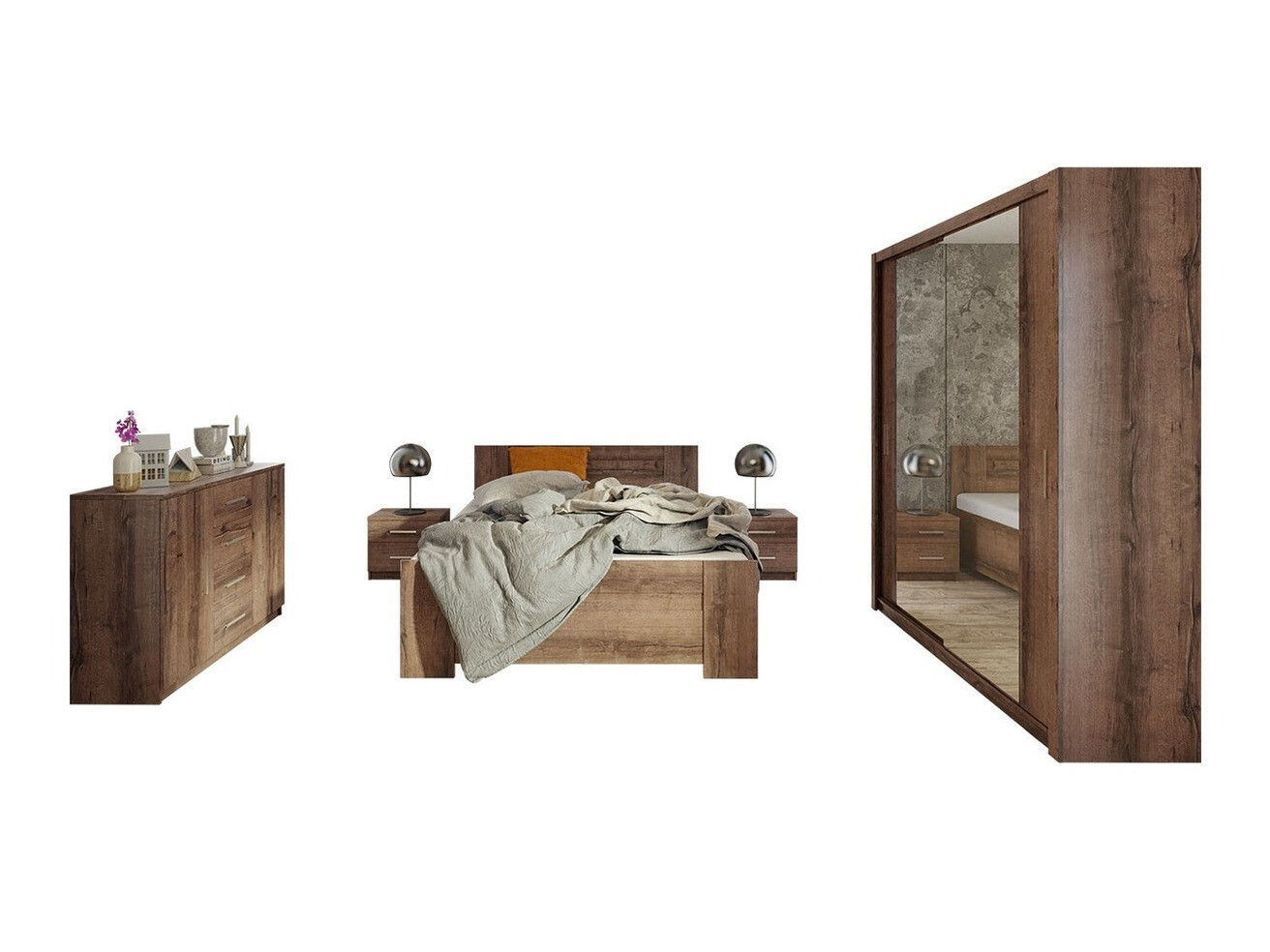 Bedroom set Catromi 121 (Monastery oak)
