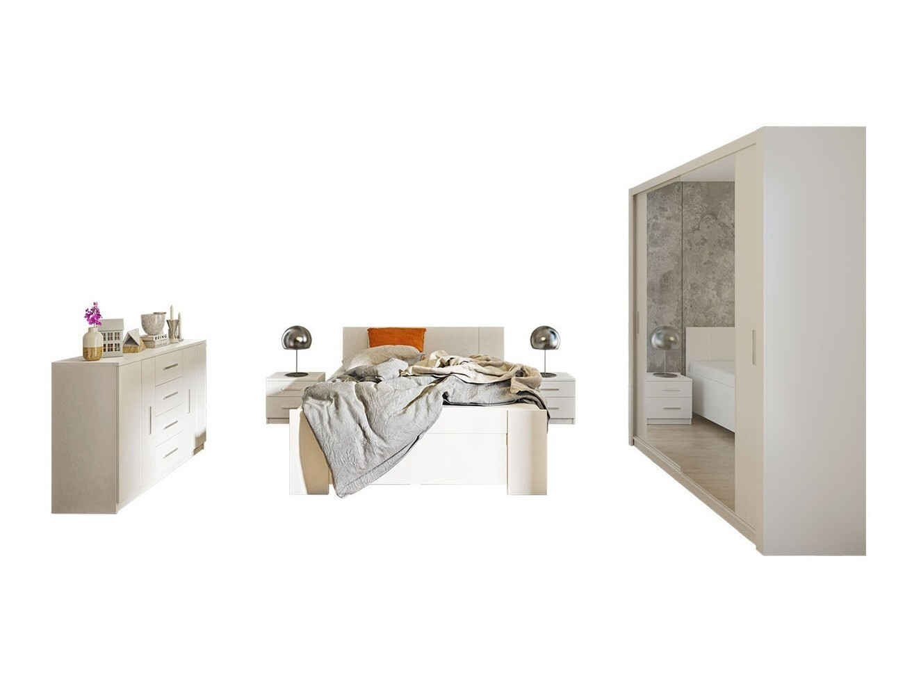 Bedroom set Catromi 121 (White)
