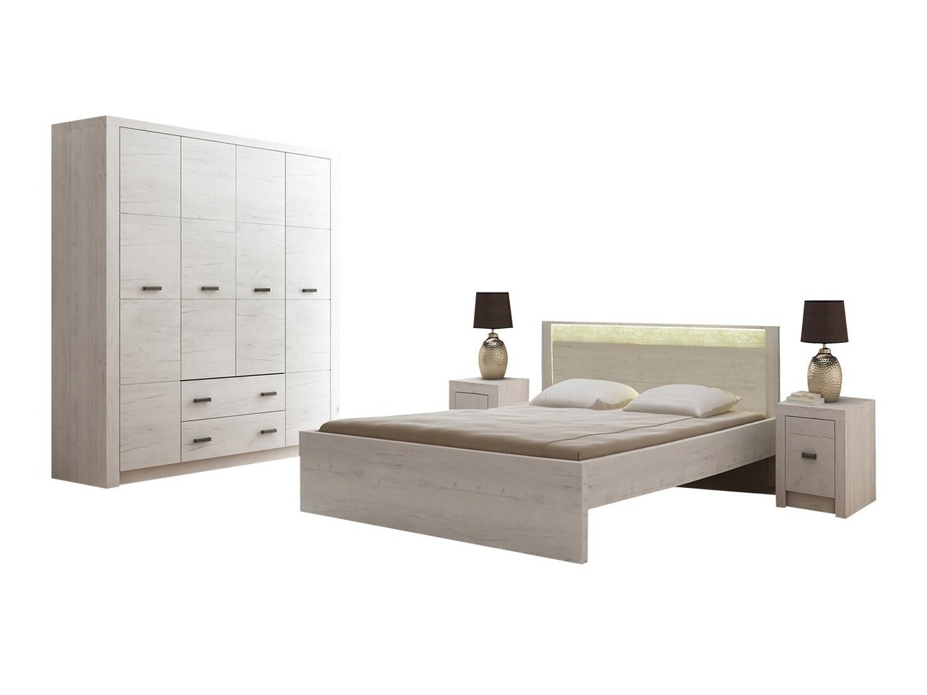 Bedroom set Serfeno 120 (Craft white)