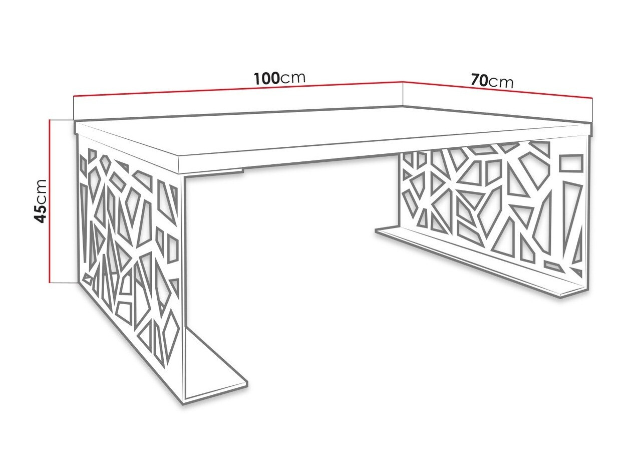 Coffee table Germantown 101 (Matte black + Oak)