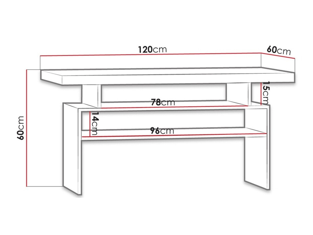 Coffee table Serfeno 109 (Craft white)