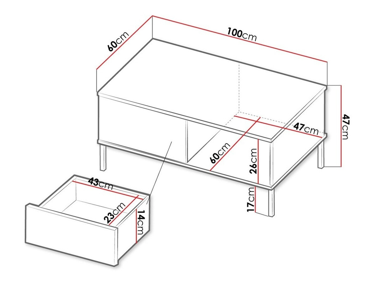 Coffee table Lomsore 102 (Black)