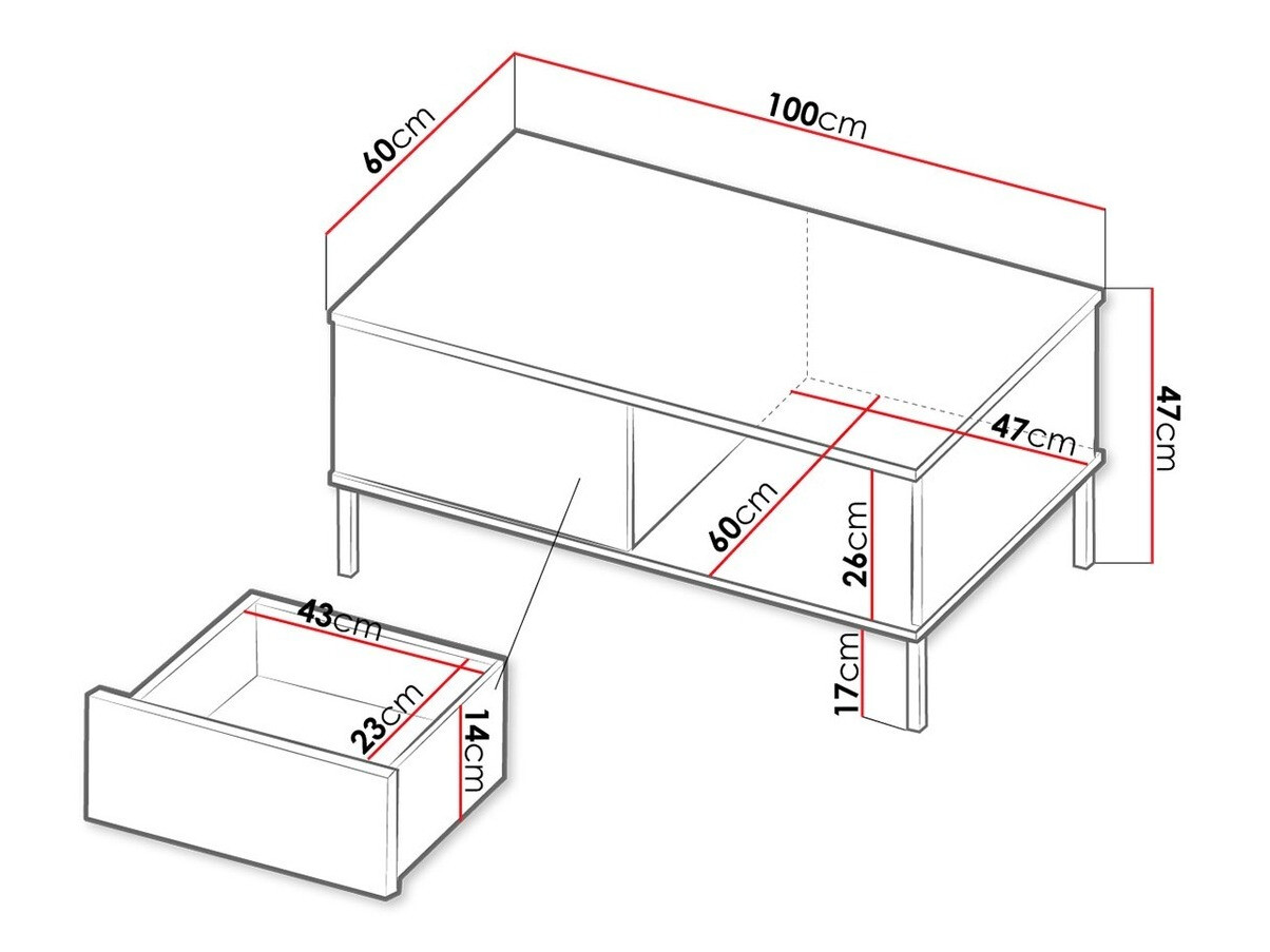 Coffee table Lomsore 102 (White)