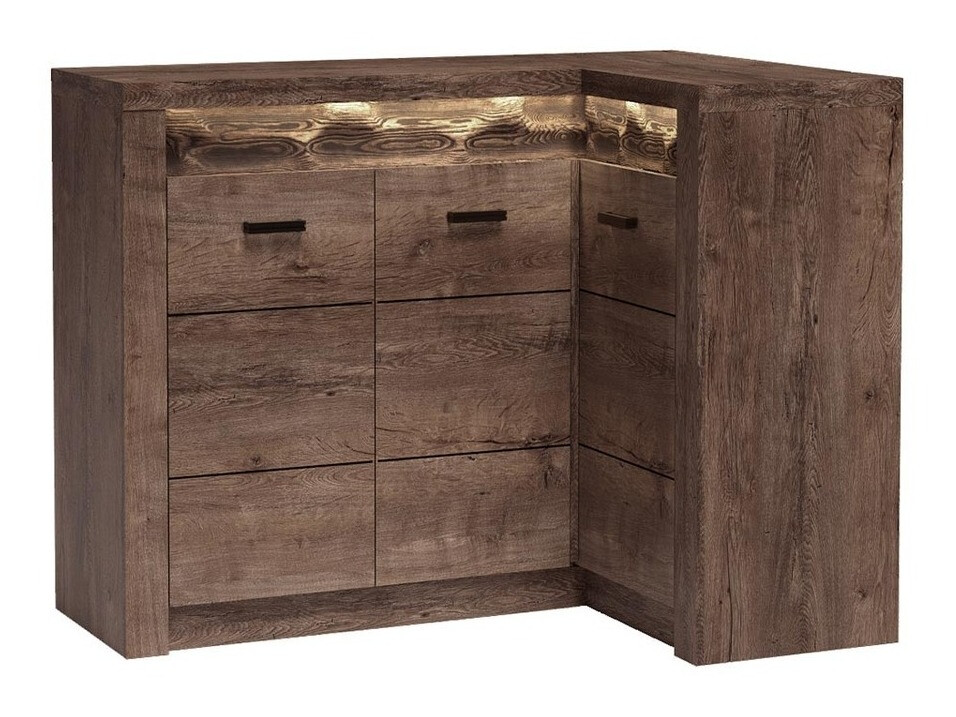 Corner cabinet Serfeno 112 (Dark ash)