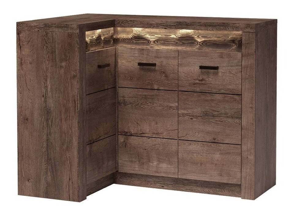 Corner cabinet Serfeno 113 (Dark ash)