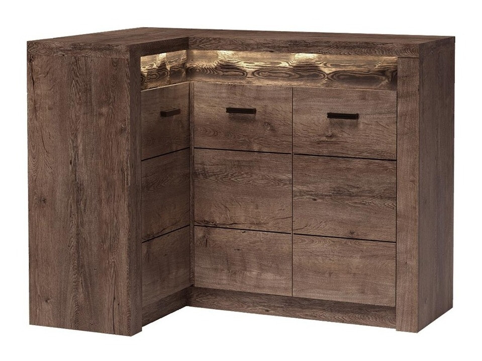 Corner cabinet Serfeno 113 (Dark ash)
