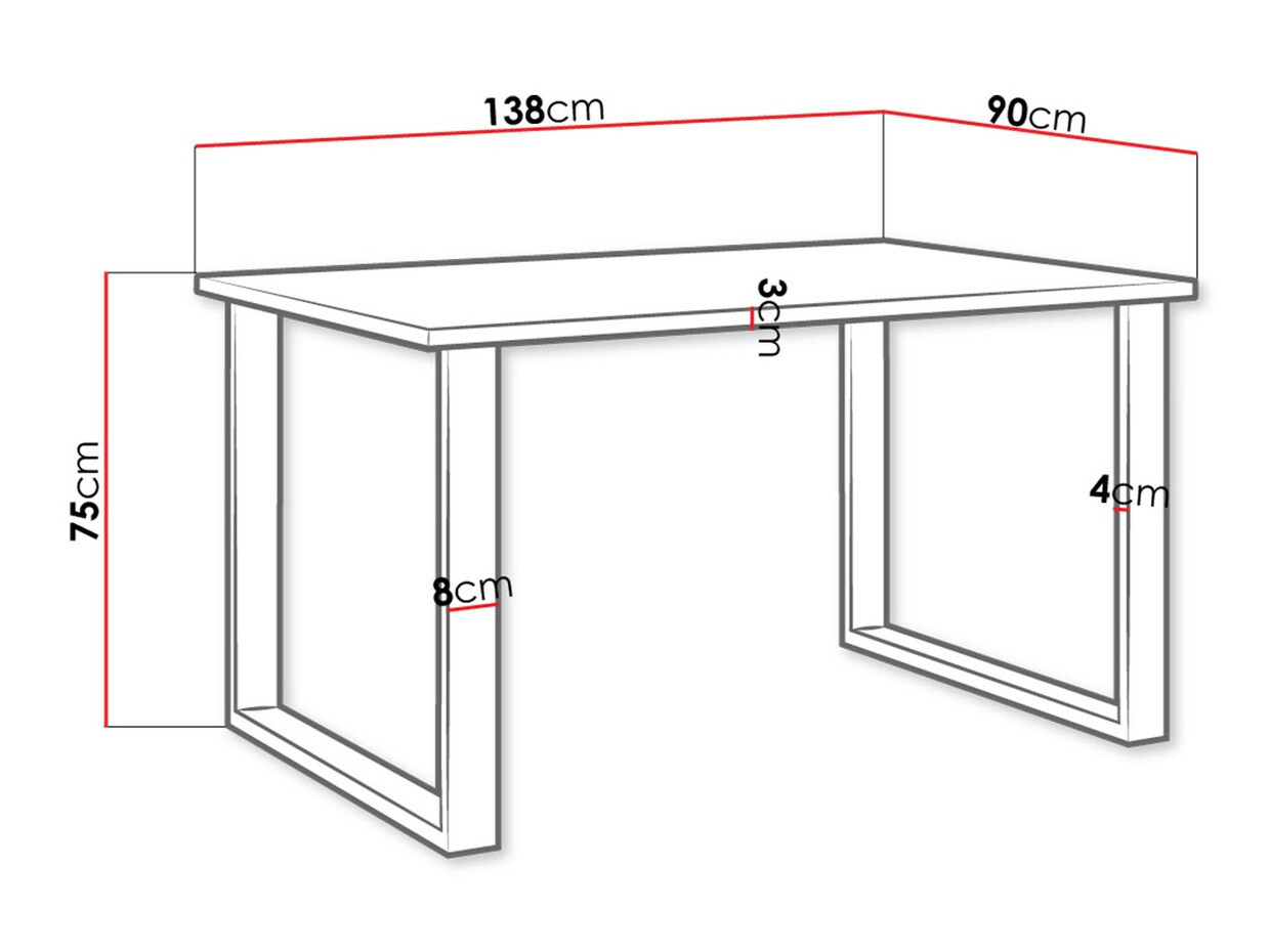 Table Tucson 137 (Artisan oak + Black)