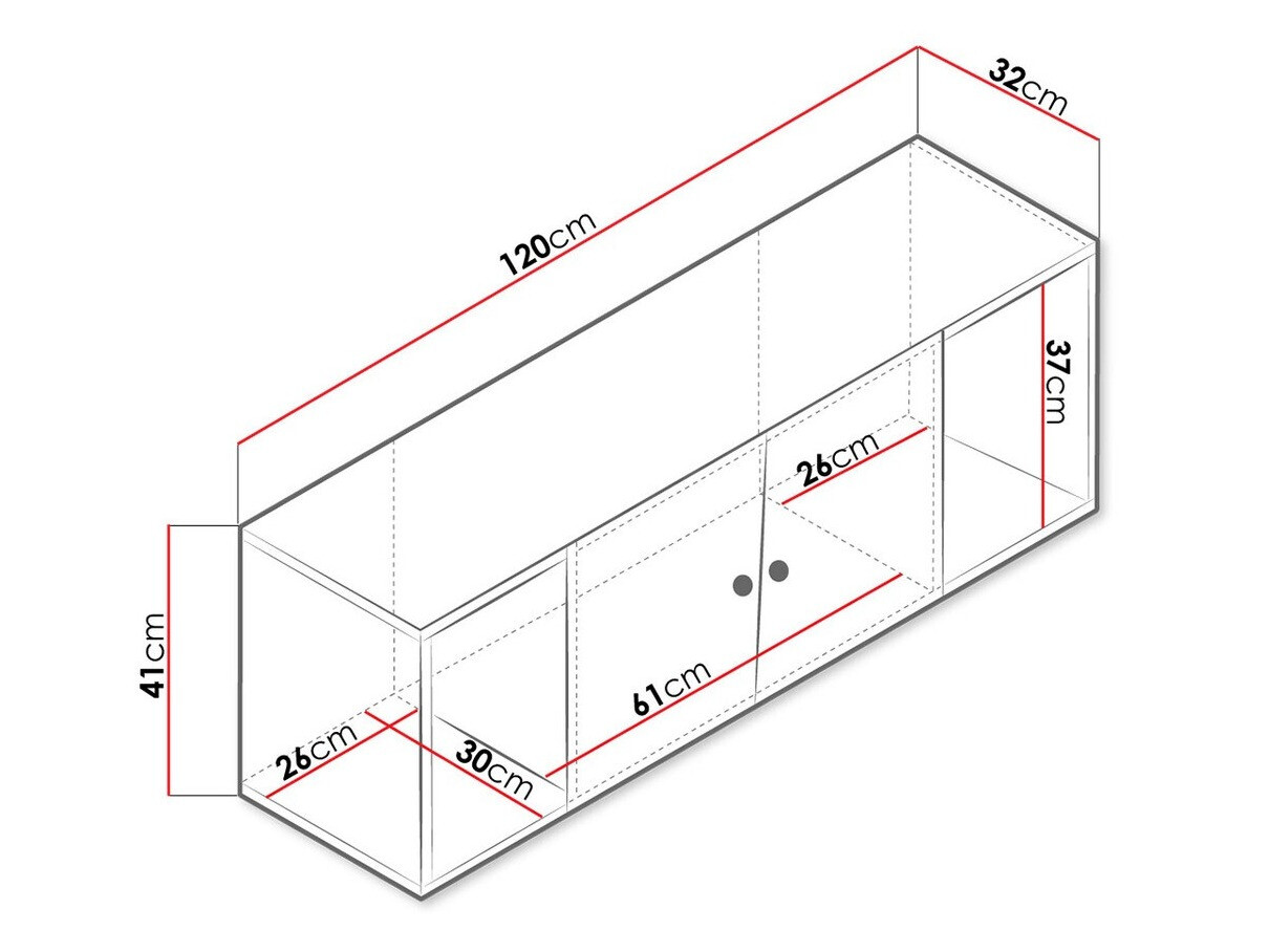Wall cabinet Almira 112 (Artisan oak + White)