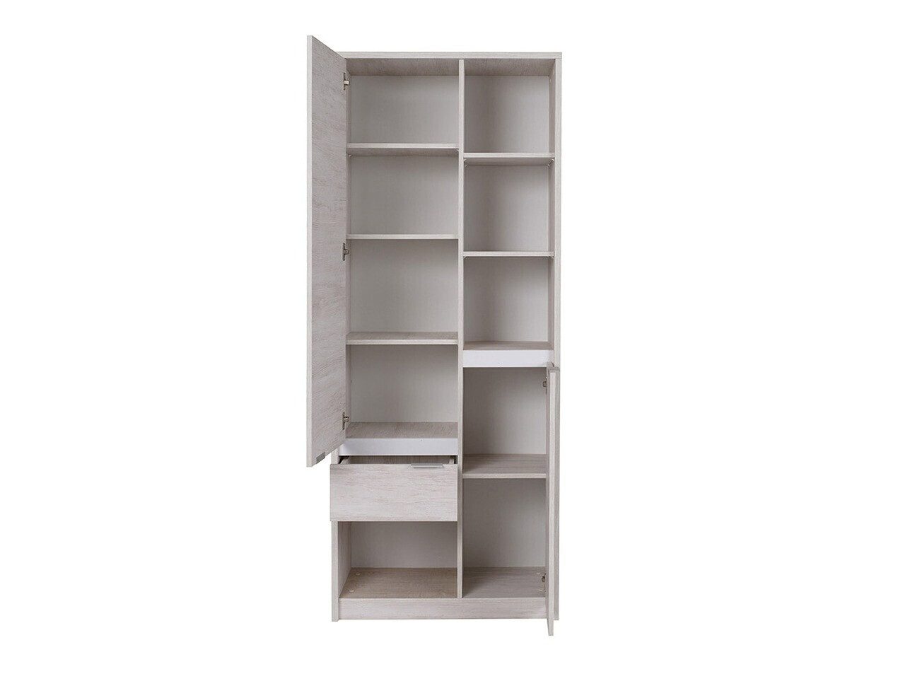 Bookcase Fivelbo 107 (Monastery oak + Glossy black)