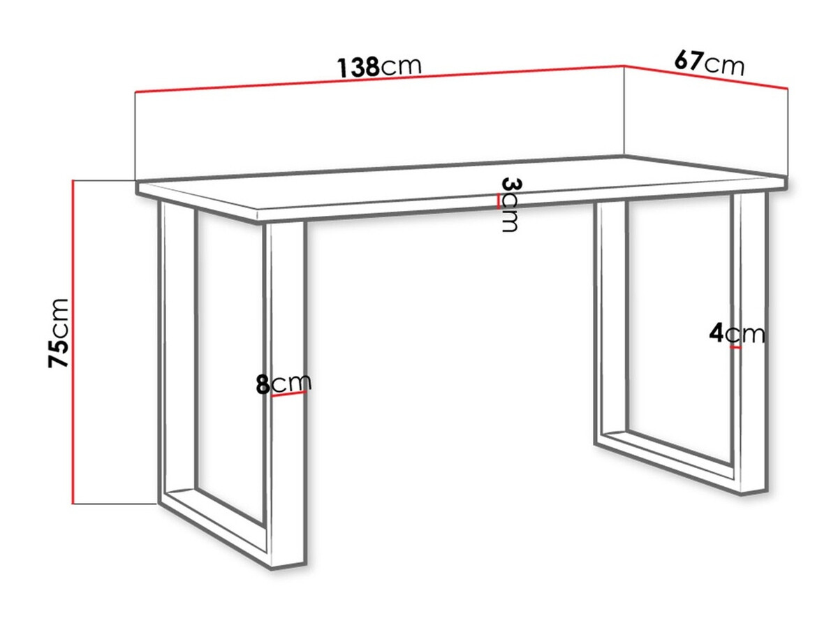 Table Tucson 136 (White + Black)