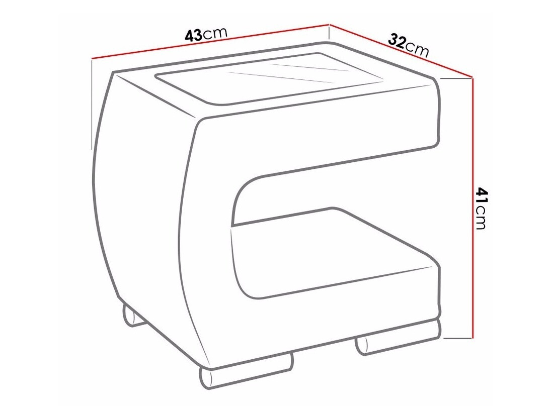 Bedside table Mensa (Soft 033)