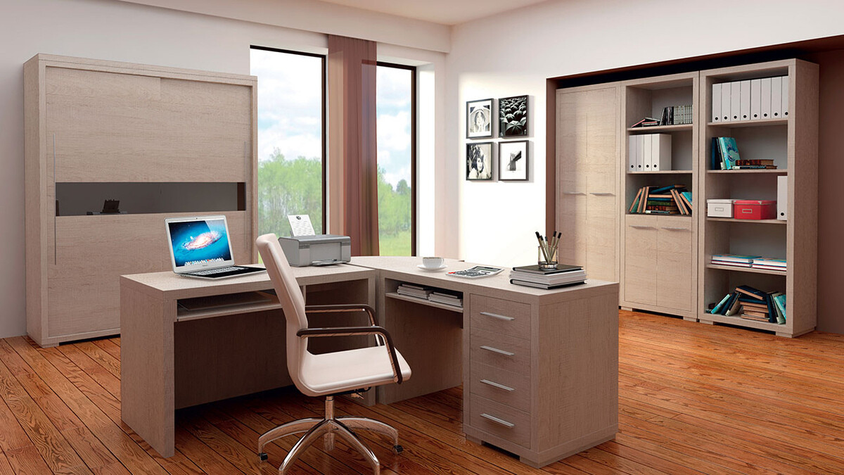 Bookcase Fiomeri 124 (Santana oak)