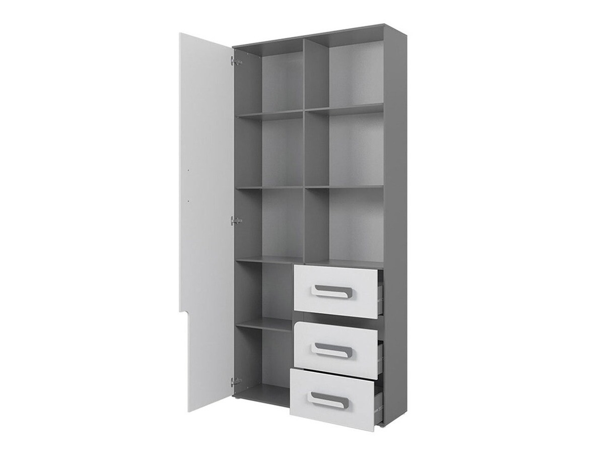 Bookcase Aviseve 105 (Anthracite + White)