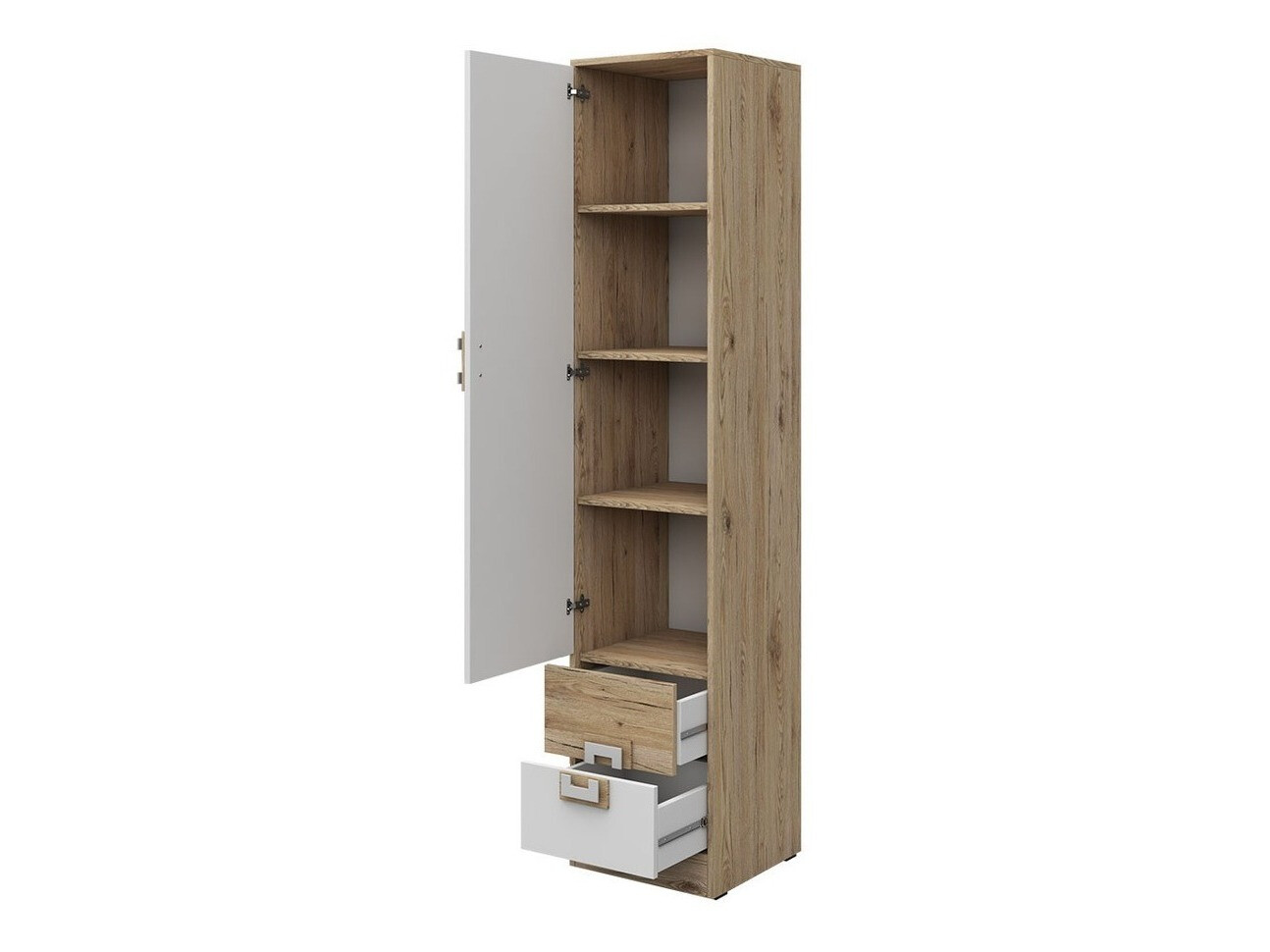Bookcase Tolfere 104 (Light oak + White)