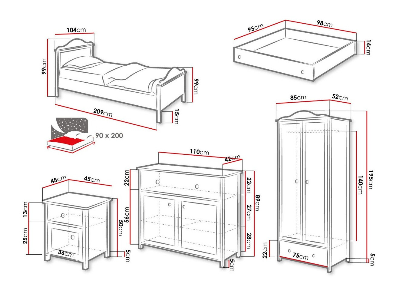 Children's room set Elblive 126