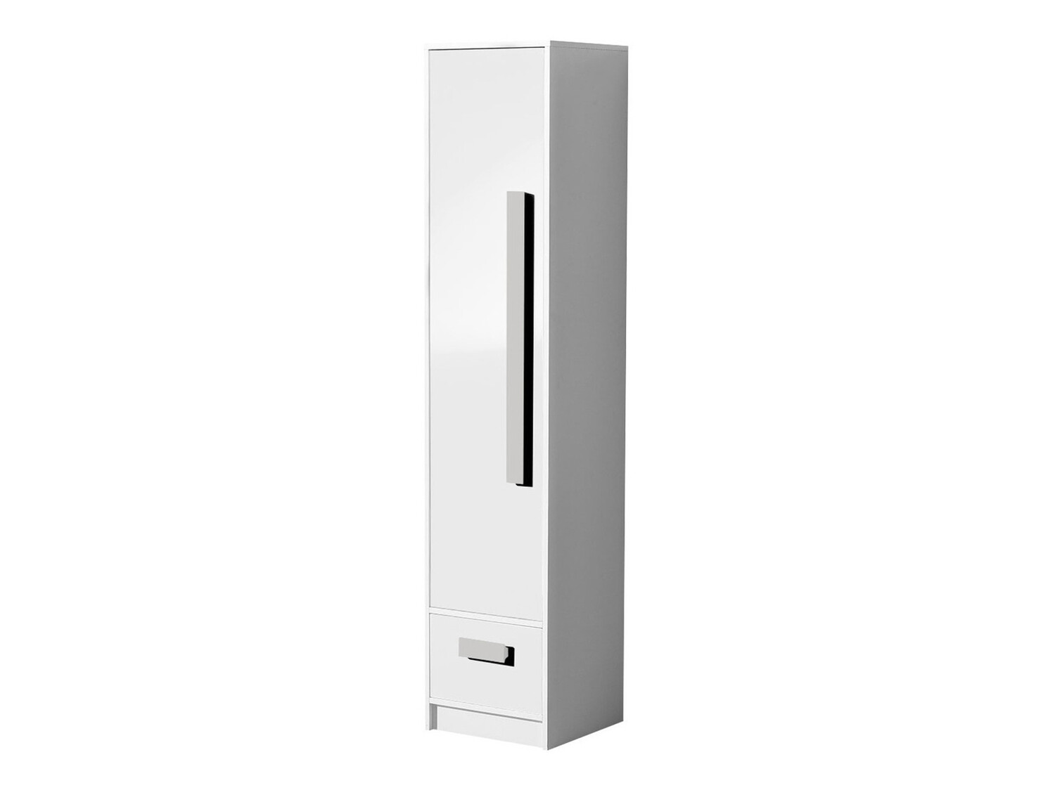 Bookcase Merevari 105 (White + Glossy white + Grey)