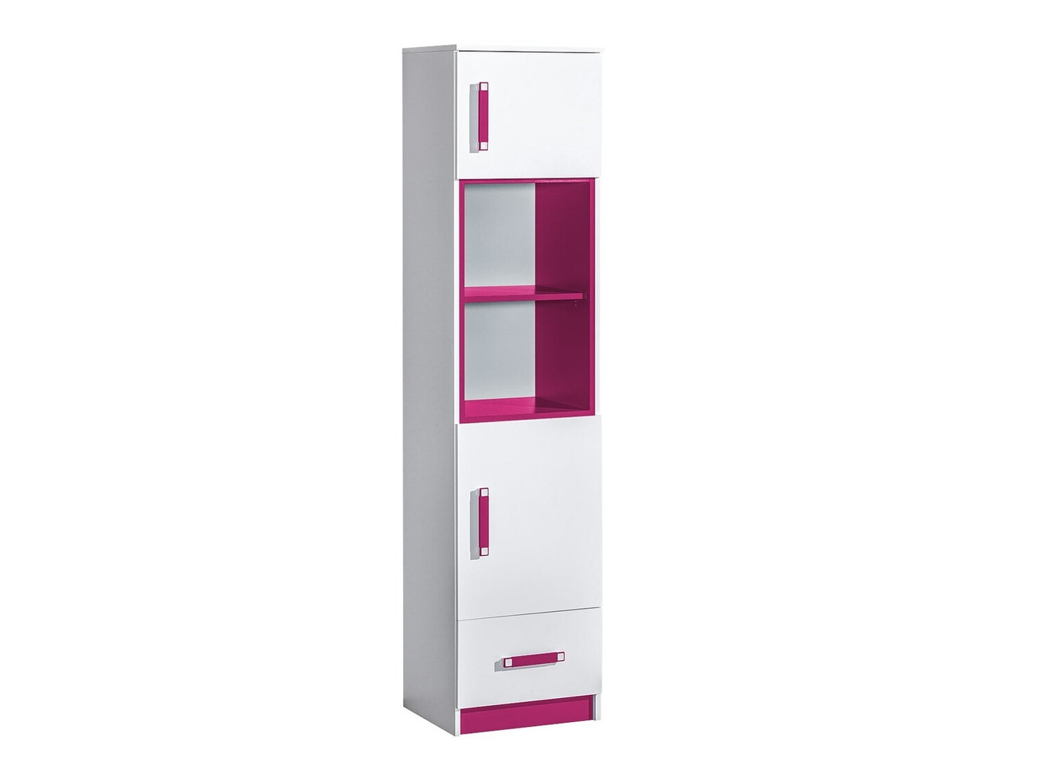 Bookcase Sorviru 104 (White + Pink)