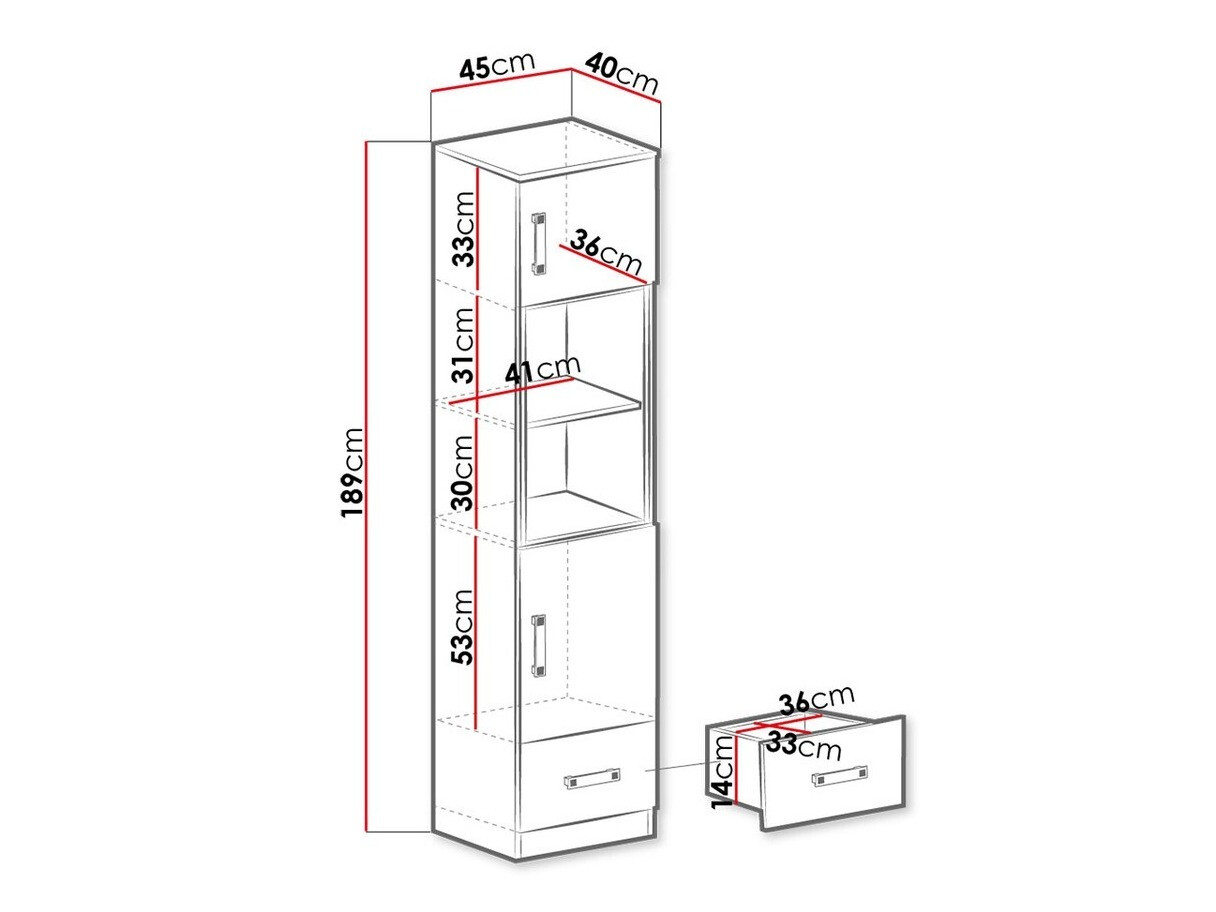 Bookcase Sorviru 104 (White + Pink)