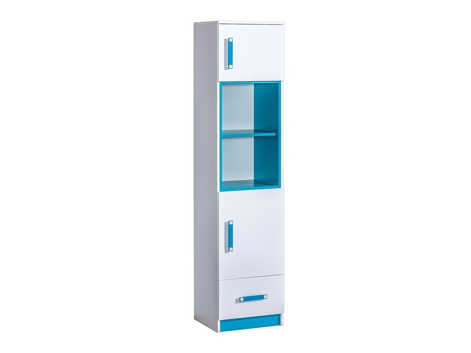 Bookcase Sorviru 104 (White + Turquoise)