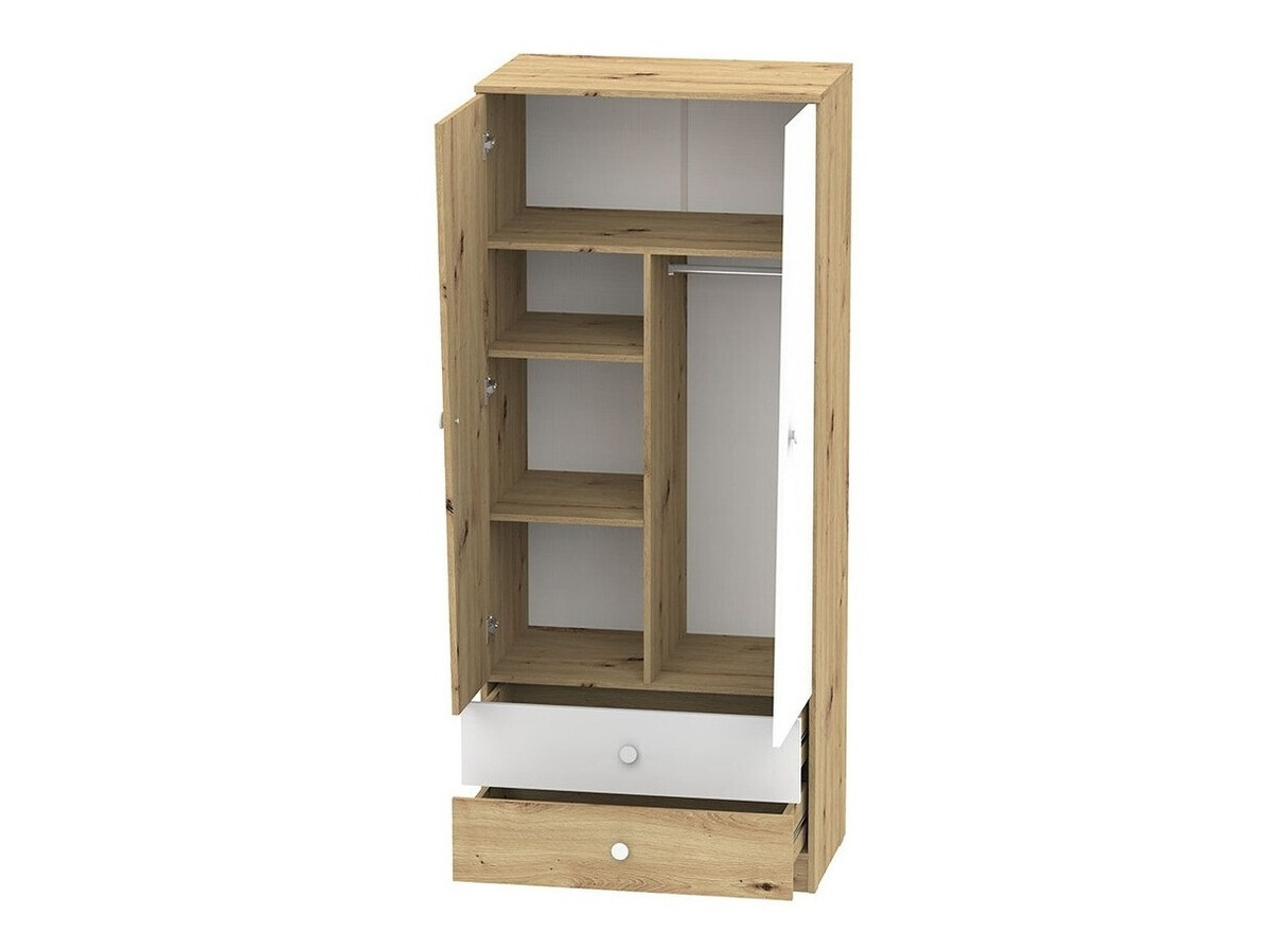 Furniture set Almira 114 (Artisan oak + White + Grey)