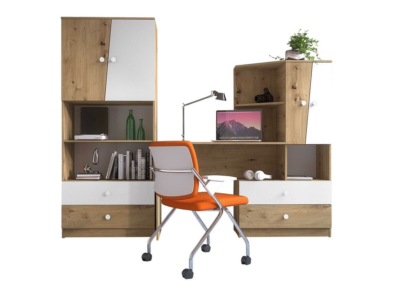 Furniture set Almira 115 (Artisan oak + White)