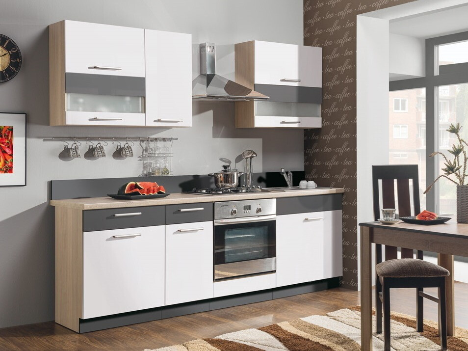 Modular cabinet with drawer and doors Mode White 117