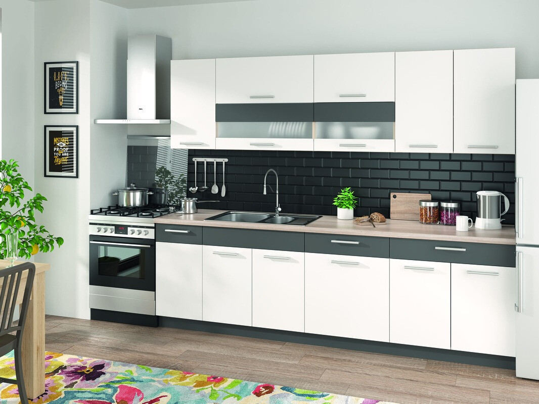 Modular cabinet with doors Mode White 123