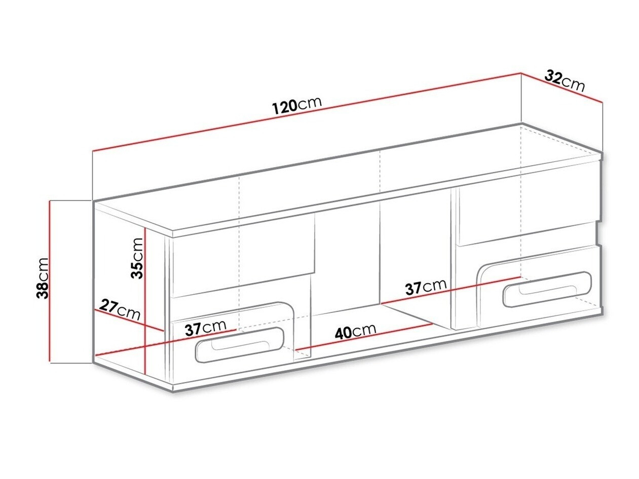 Wall shelf Aviseve 104 (Anthracite + White)