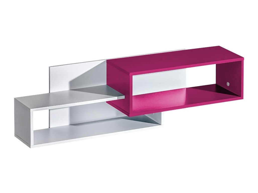 Wall shelf Sorviru 105 (White + Pink)