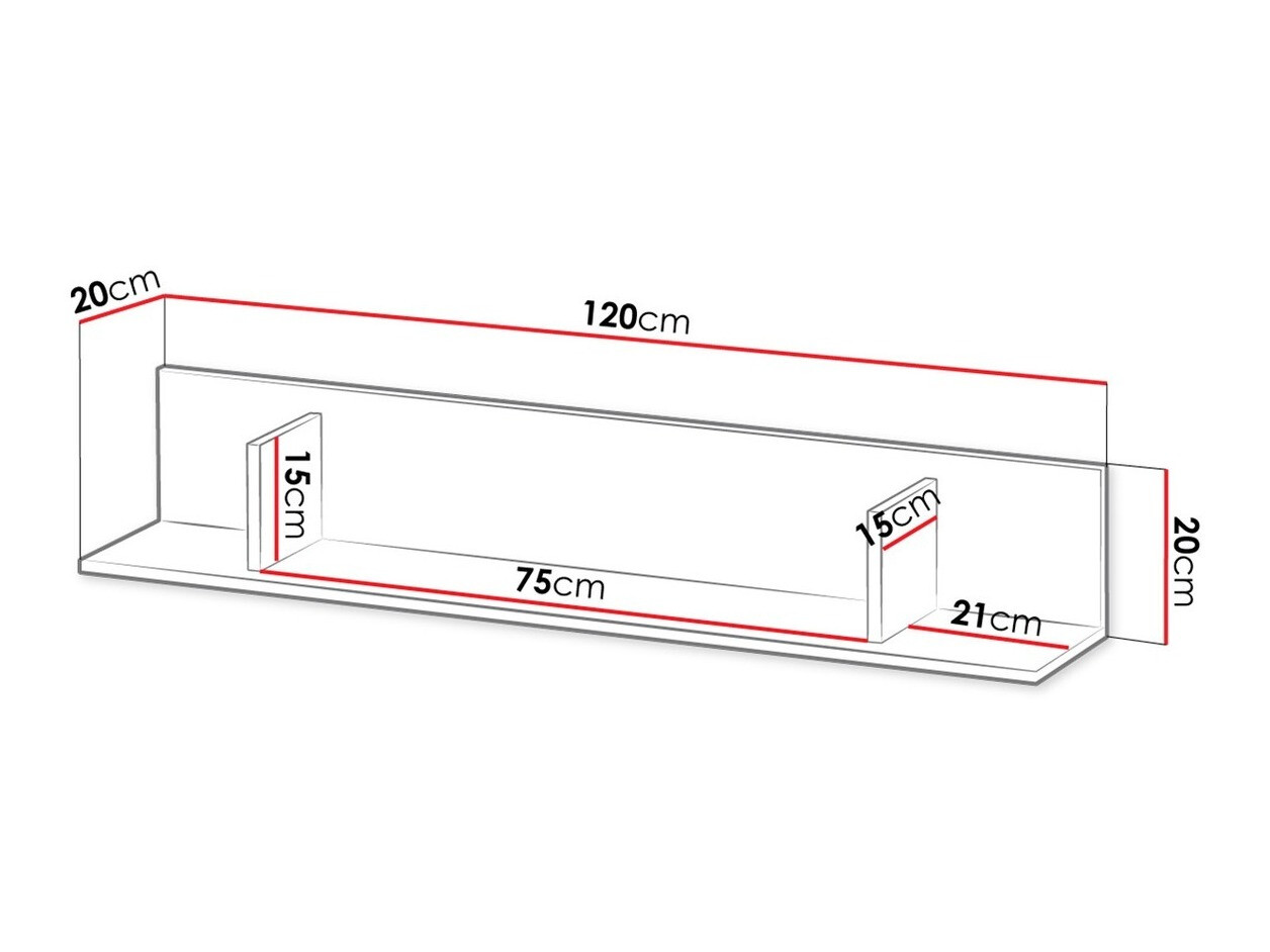 Wall shelf Tolfere 101