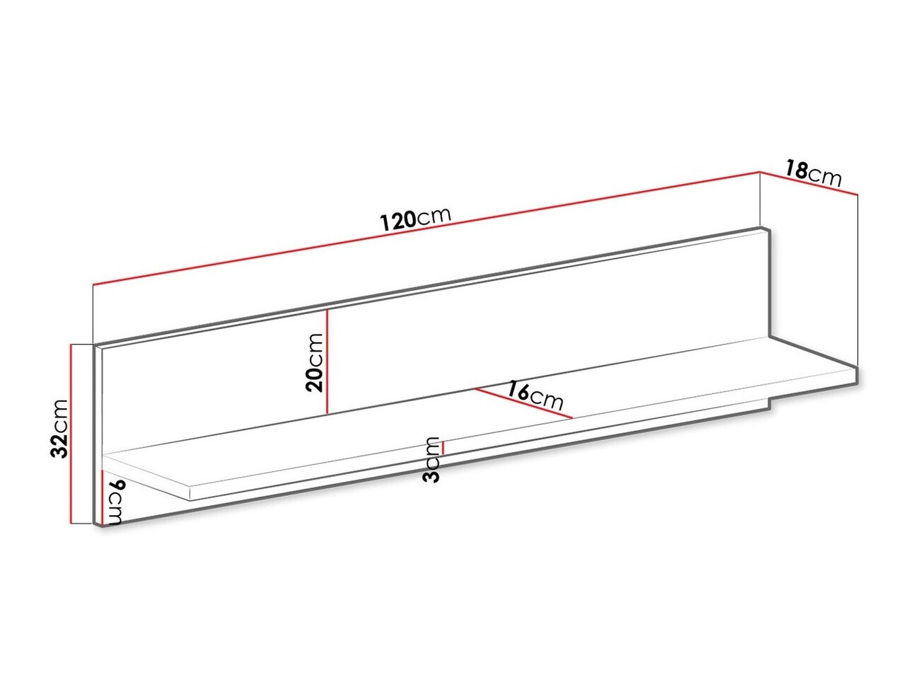 Wall shelf Venmava 108