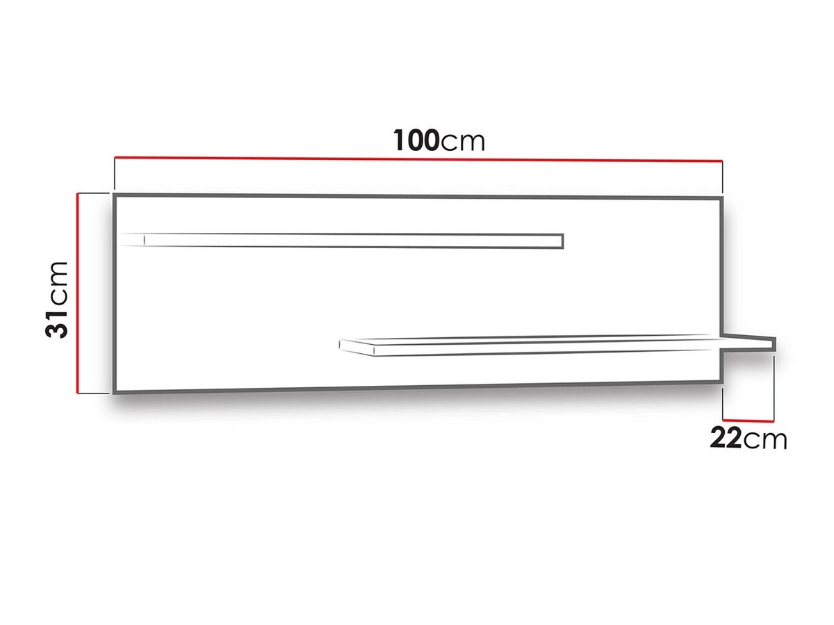 Wall shelf Fivelbo 106 (Monastery oak)