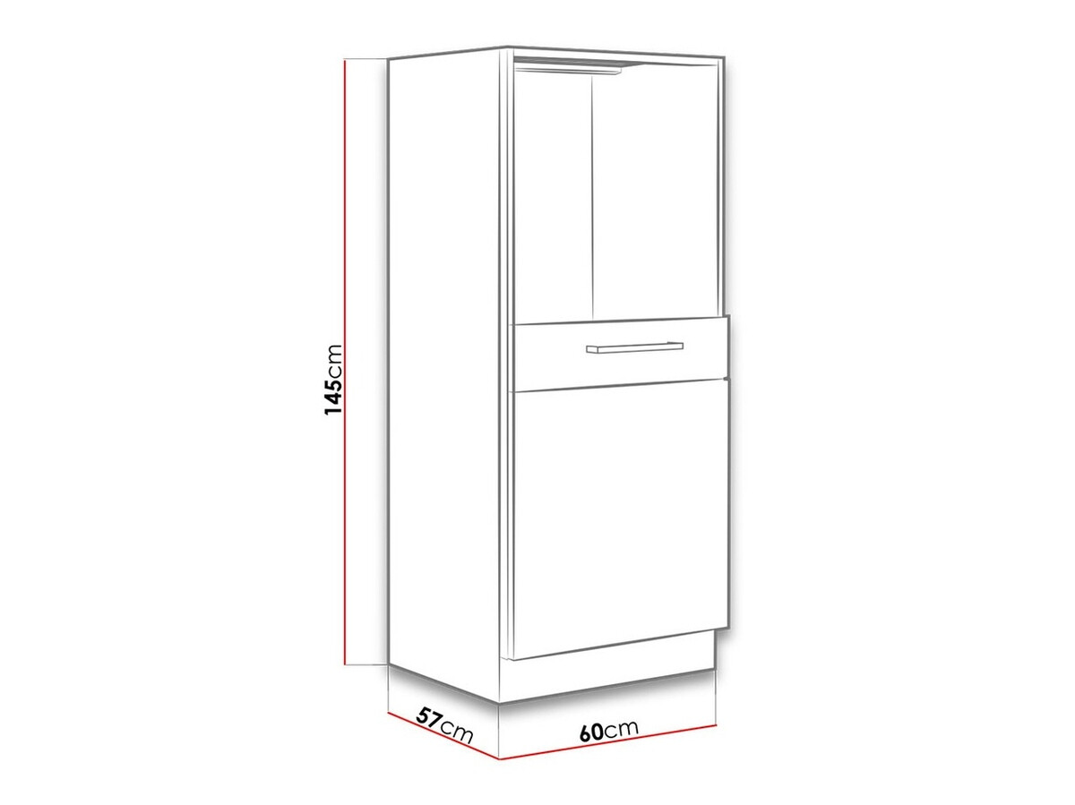 Modular cabinet for built-in appliances Wood Grey 122
