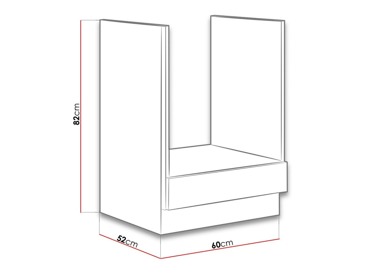Modular cabinet for built-in appliances Wood Grey 125