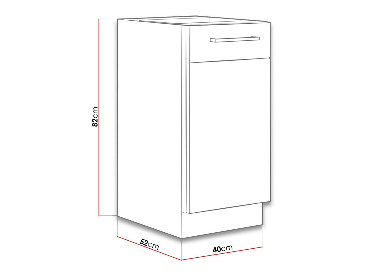 Modular cabinet with doors Wood Grey 120